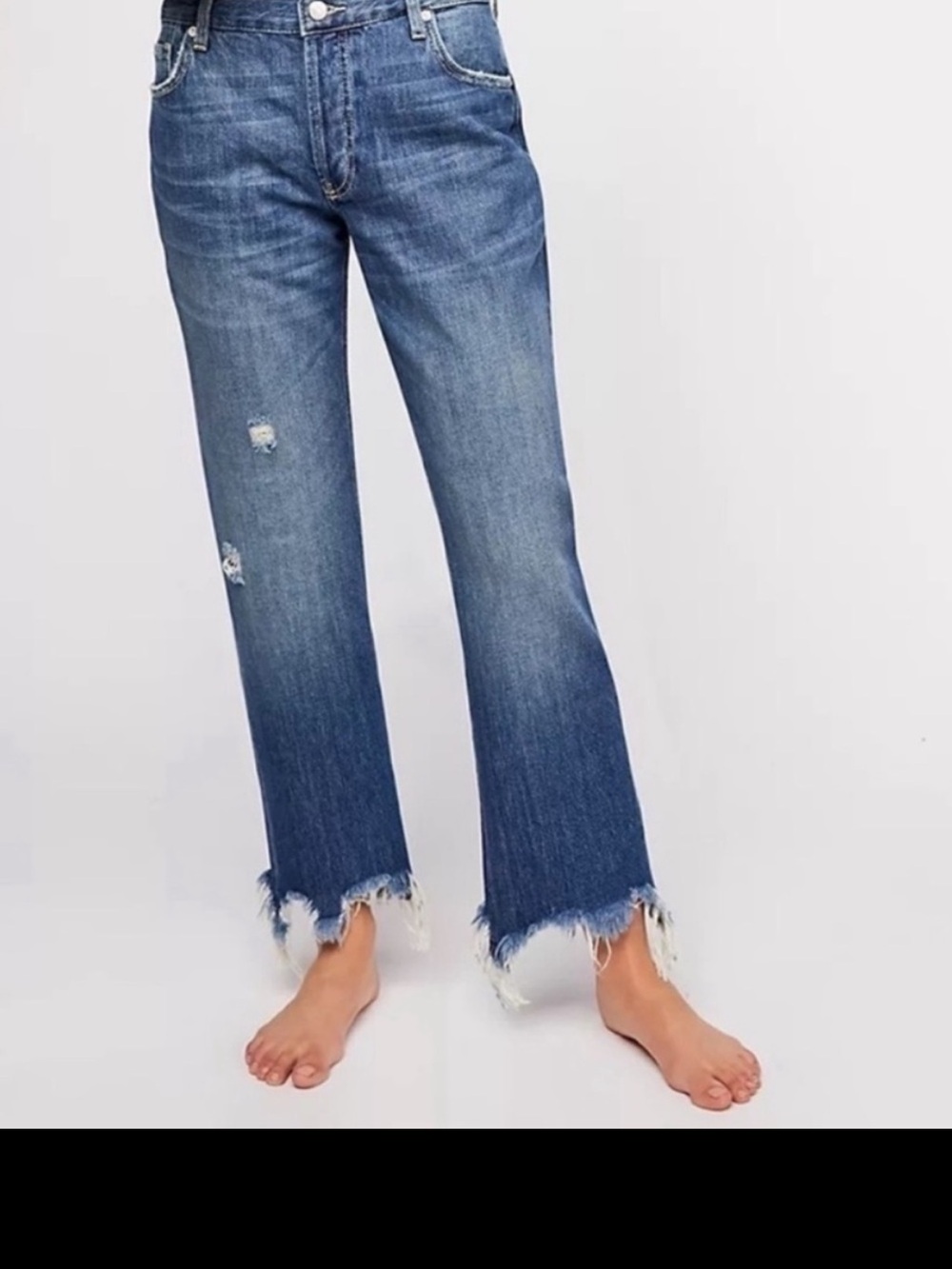 WE THE FREE PEOPLE Jeans Women’s Medium Wash Maggie Jean Wide Leg Cropped Sz 27